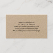 カメラミニマルカット形状写真家ビジネスカー 名刺 (裏面)