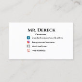 カメラメンビジネスカード 名刺 (裏面)