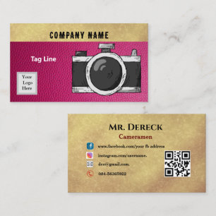 カメラメンビジネスカード 名刺