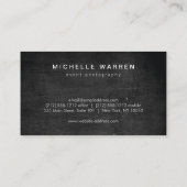 カメラモダンレンズイニシャルロゴIIフォトグラファー 名刺 (裏面)