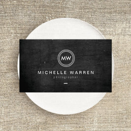 カメラモダンレンズイニシャルロゴIIフォトグラファー 名刺