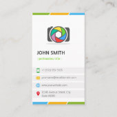 カメラモダンロスタイリッシュゴ写真家 名刺 (正面)