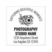 カメラモチーフ戻り名住所写真家セルフ セルフインキングスタンプ (デザイン)