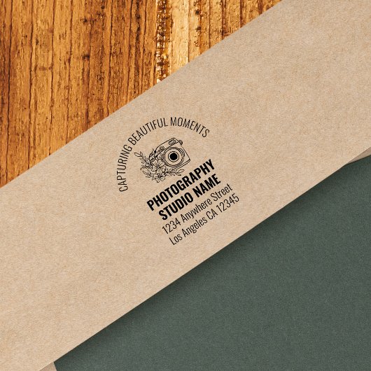 カメラモチーフ戻り名住所写真家セルフ セルフインキングスタンプ