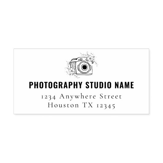 カメラリターン名アドレス写真スタジオ セルフインキングスタンプ (デザイン)