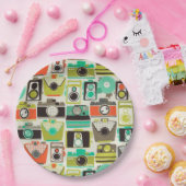 カメラレトロ ペーパープレート (パーティー)