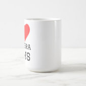 カメラレンズが好き コーヒーマグカップ (中央)