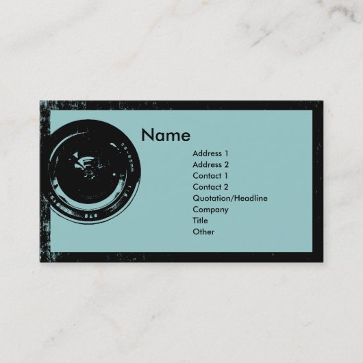 カメラレンズのカメラマンの名刺 名刺 (正面)