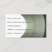 カメラレンズの写真撮影の名刺 名刺 (裏面)