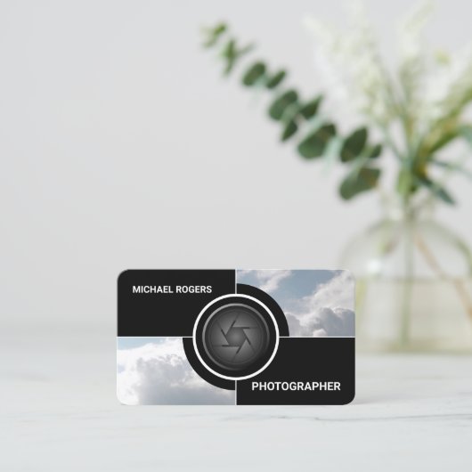 カメラレンズの画像分割  名刺 (スタンド正面)