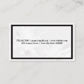 カメラレンズアイコン |熱帯樹木の背景 名刺 (裏面)