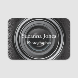 カメラレンズフォトグラファーデザイン名タグ 名札
