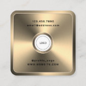 カメラレンズポートレート画像 スクエア名刺 (裏面)