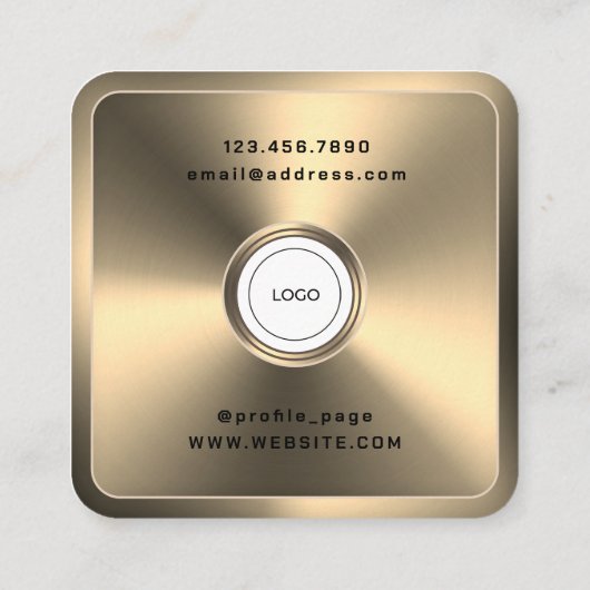 カメラレンズポートレート画像 スクエア名刺 (裏面)