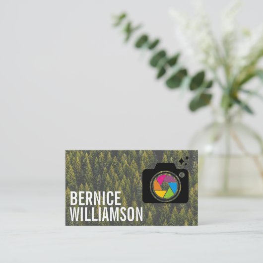 カメラレンズロゴ | Forrest名刺 名刺 (スタンド正面)