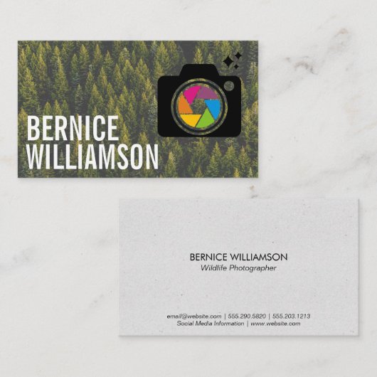 カメラレンズロゴ | Forrest名刺 名刺 (正面/裏面)