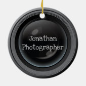 カメラレンズ撮影デザインオーナメント セラミックオーナメント (裏面)