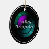 カメラレンズ撮影デザインオーナメント セラミックオーナメント (右)