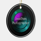 カメラレンズ撮影デザインオーナメント セラミックオーナメント (左)