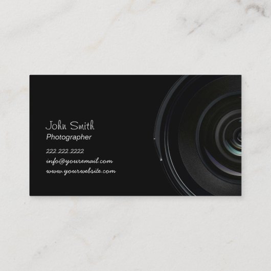 カメラレンズ海景観撮影 名刺 (裏面)