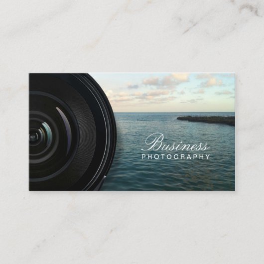 カメラレンズ海景観撮影 名刺 (正面)