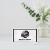 カメラレンズ装置 | フォトグラフィー 名刺 (スタンド正面)