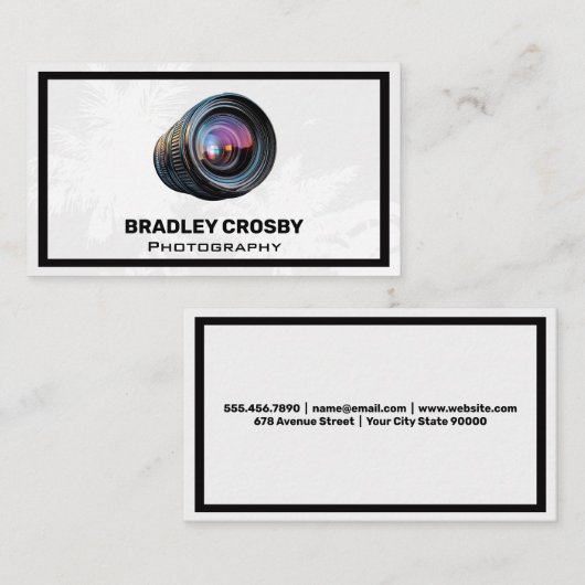 カメラレンズ装置 | フォトグラフィー 名刺 (正面/裏面)