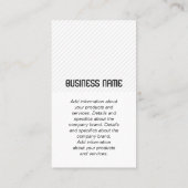 カメラレンズ |モノグラム 名刺 (裏面)