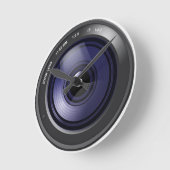 カメラレンズ ラウンド壁時計 (傾斜)