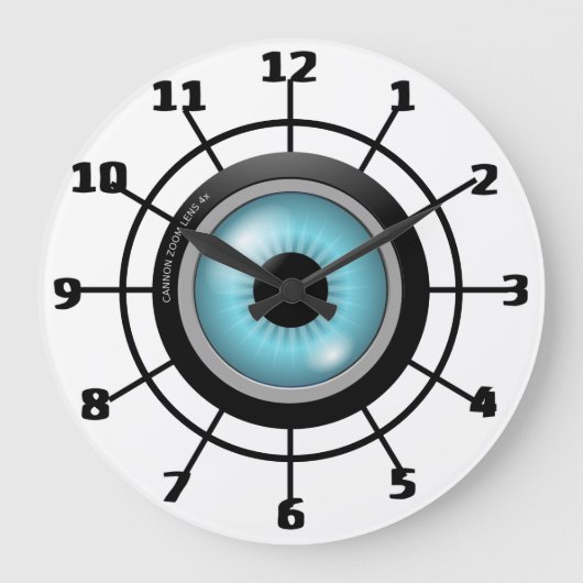 カメラレンズ ラージ壁時計 (正面)