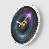 カメラレンズ ラージ壁時計 (傾斜)