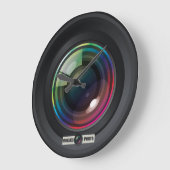 カメラレンズ ラージ壁時計 (傾斜)