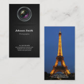 カメラレンズ – 写真を最高の背面に表示 名刺 (正面/裏面)