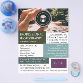 カメラレンズ、写真、写真家の採用 チラシ (シングル)