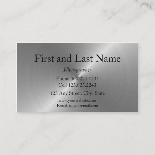 カメラレンズ 名刺 (裏面)