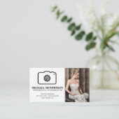 カメラロゴ | モデル着結婚身ドレス 名刺 (スタンド正面)