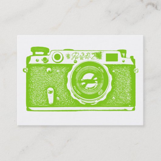 カメラロシアの – 火星の緑（白） 名刺 (正面)
