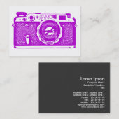 カメラロシアの – 白の紫 名刺 (正面/裏面)