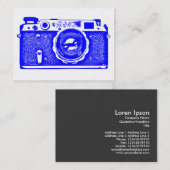 カメラロシアの – 青(白) 名刺 (正面/裏面)