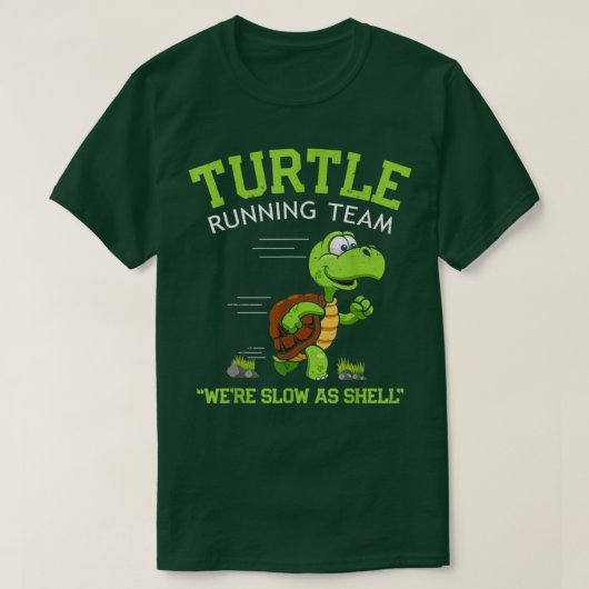 カメランニングのチームおもしろいことわざ Tシャツ (デザイン正面)