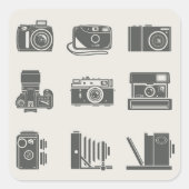 カメラヴィンテージ撮影 スクエアシール (正面)