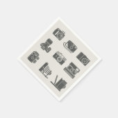 カメラヴィンテージ撮影 スタンダードカクテルナプキン (角)