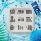 カメラヴィンテージ撮影 ペーパープレート (パーティー)