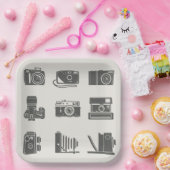 カメラヴィンテージ撮影 ペーパープレート (パーティー)