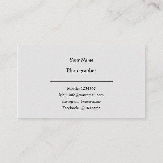 カメラヴィンテージ 名刺 (裏面)