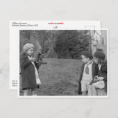 カメラ付きの子ども ポストカード (正面/裏面)