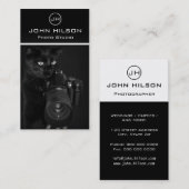 カメラ付きの猫-写真家の名刺 名刺 (正面/裏面)