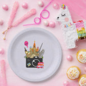 カメラ付きヨーロッパランドマーク ペーパープレート (パーティー)