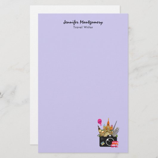 カメラ付きヨーロッパランドマーク 便箋 (正面/裏面)