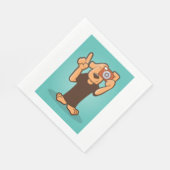 カメラ付き犬 スタンダードランチョンナプキン (角)